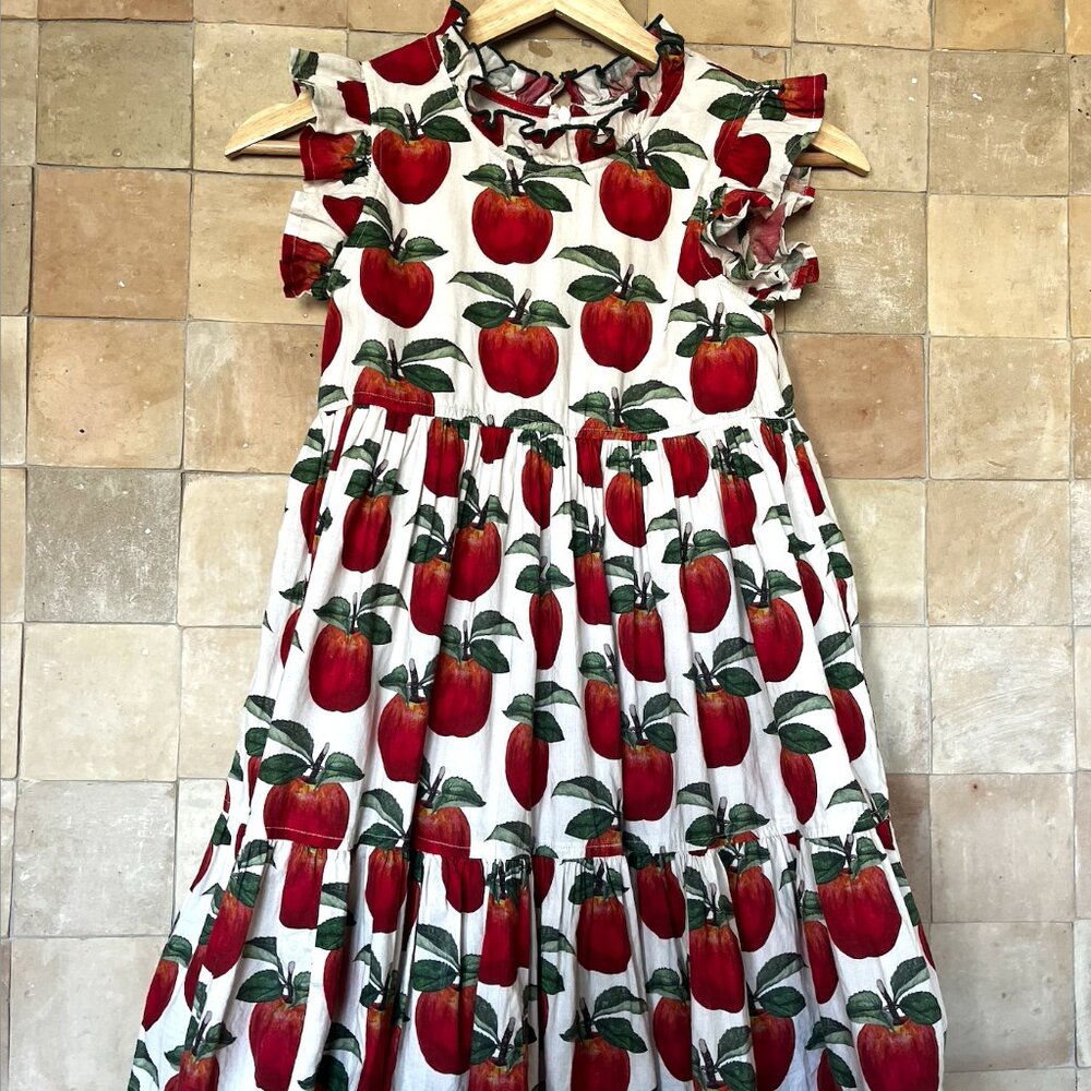 Pink Chicken "Jennifer" Dress Apple Print Size 8 - Picture 5 of 6